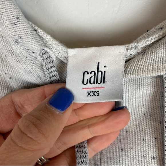 Cabi In Stitches Pullover Hooded Poncho Grey Side‎ Stitch Style 3473 Women's XXS - Picture 4 of 8